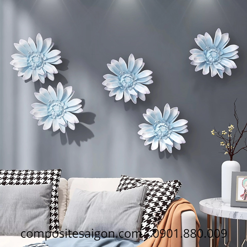 mo hinh bang nhua composite cao cap28 1 2067 - Mô hình hoa treo tường trang trí độc đáo D800